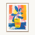 Cuadro Cocina Planta Azul Moderna