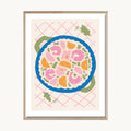 Cuadro Cocina Plato Fresco Ilustrado
