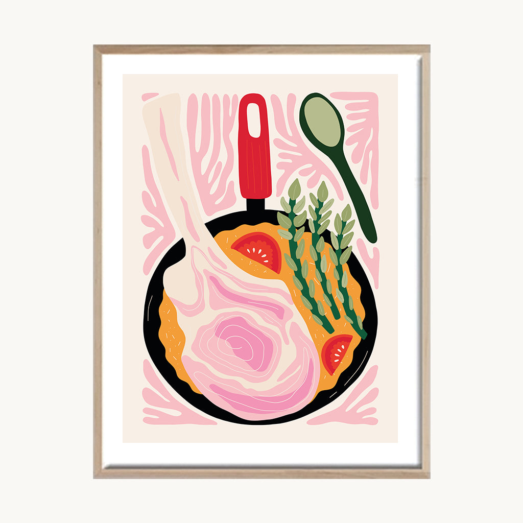Cuadro Cocina Espárrago Moderno