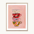 Cuadro Cocina Taza Rosa Ilustrada