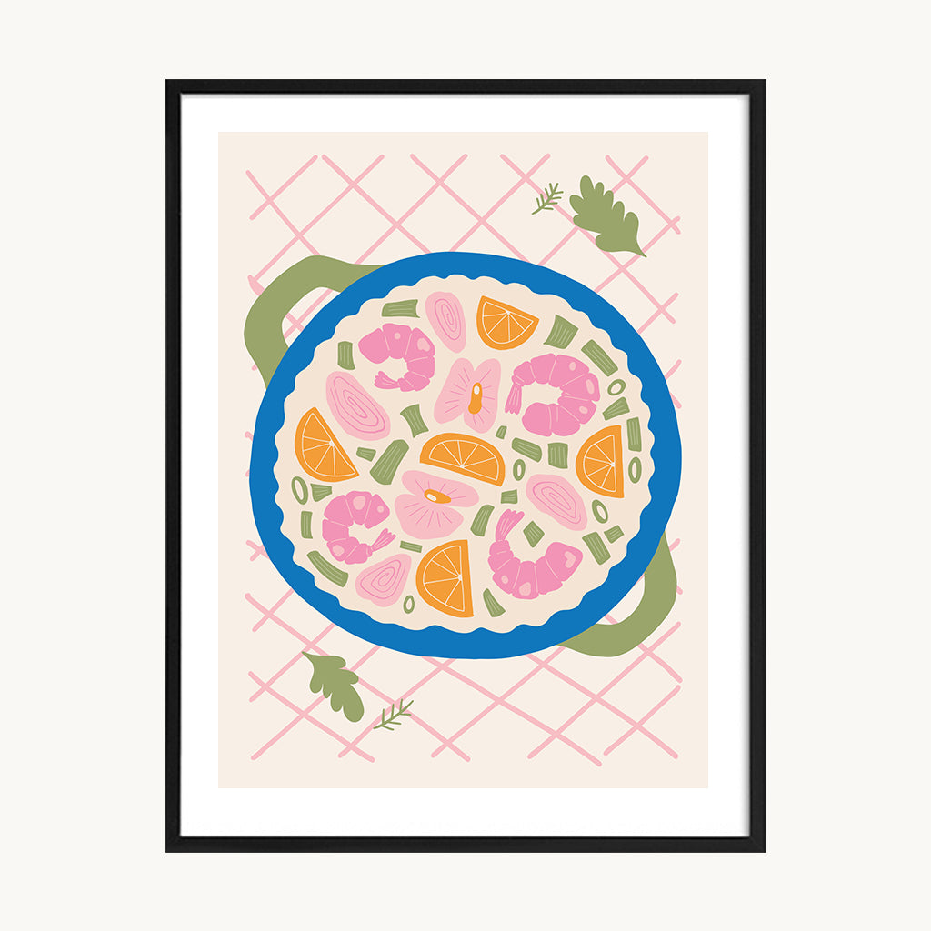 Cuadro Cocina Plato Fresco Ilustrado