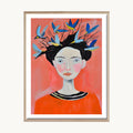 Cuadro Pop Retrato Moderno con pajaritos