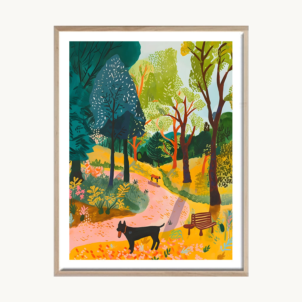 Cuadro Pop Paisaje Parque Verde