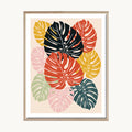 Cuadro Pop Hojas Tropicales Decorativas