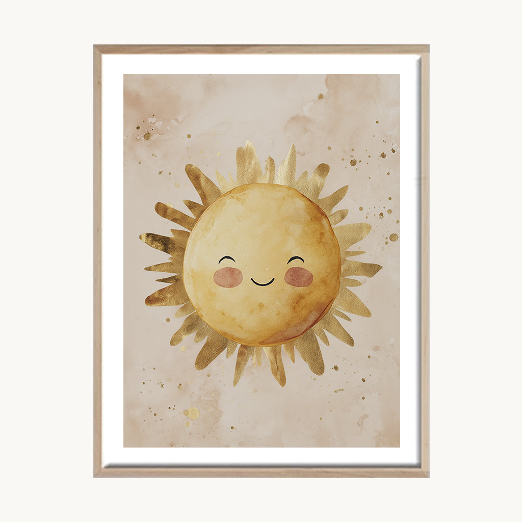 Set Cuadros Tríptico Infantil Sol Luna Decorativo