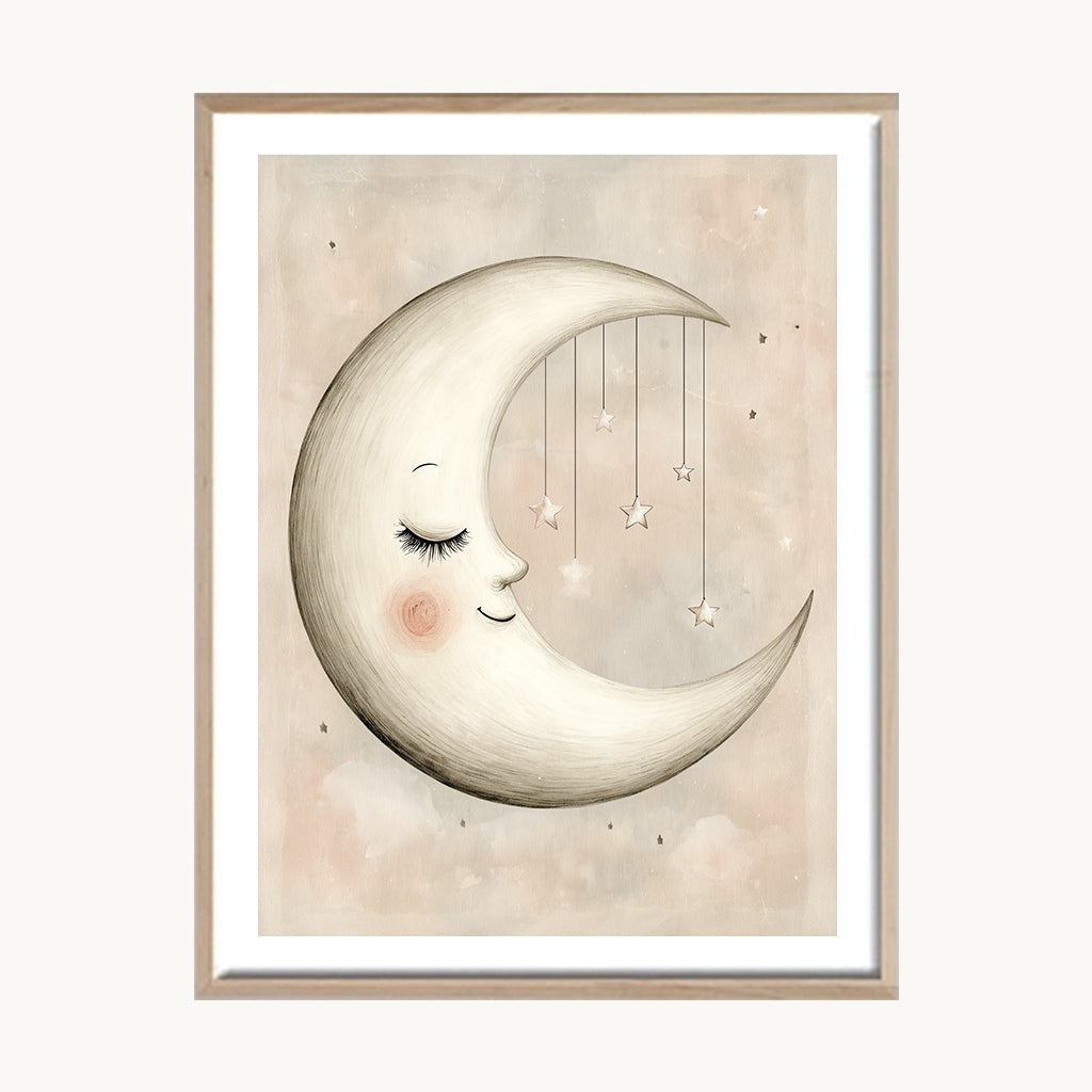 Set Cuadros Tríptico Infantil Sol Luna Decorativo