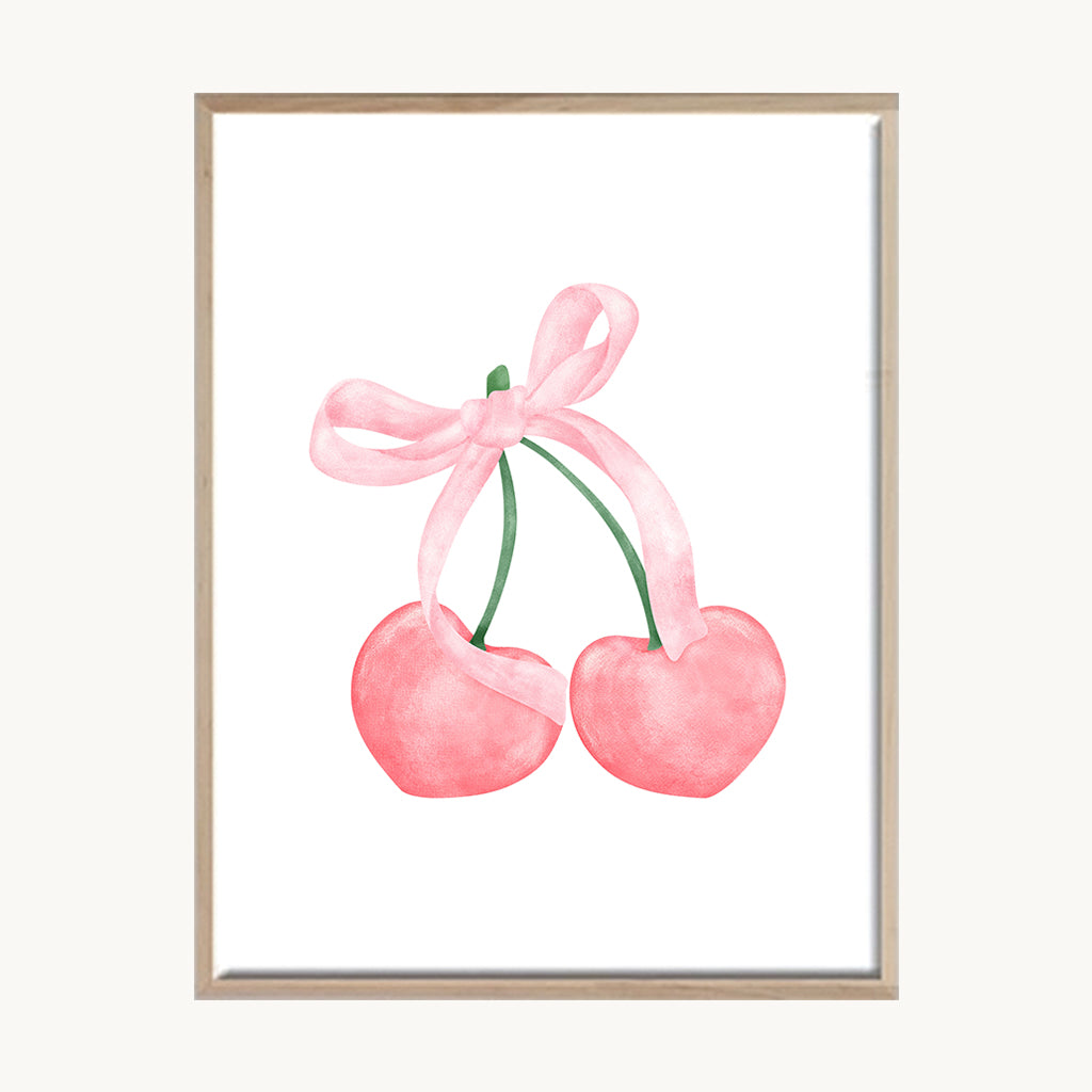 Cuadro Infantil Cerezas Rosadas