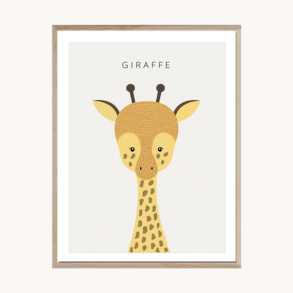 Cuadro Infantil Jirafa Minimal