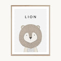 Cuadro Infantil León Minimal