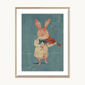 Cuadro Infantil Conejo corbatín violinista