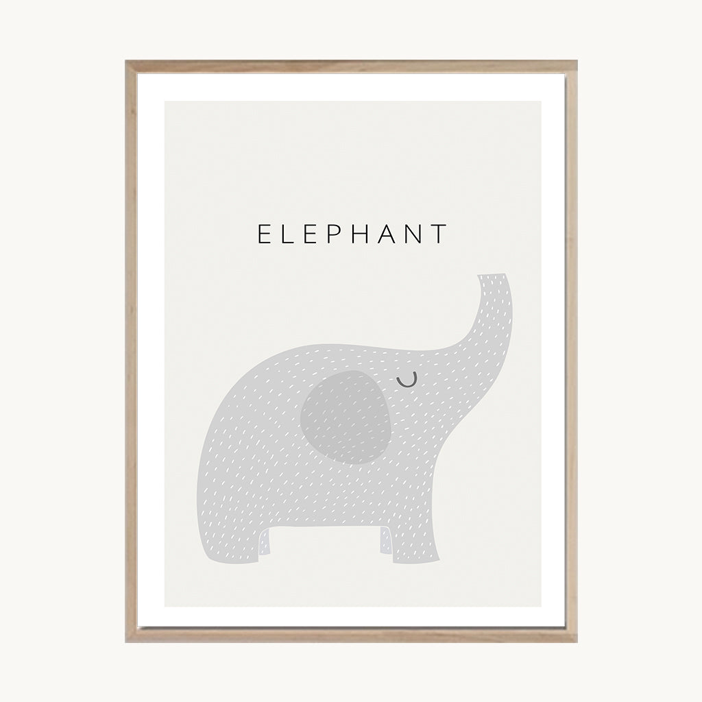 Cuadro Infantil Elefante Minimal