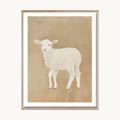 Cuadro Infantil Oveja Beige