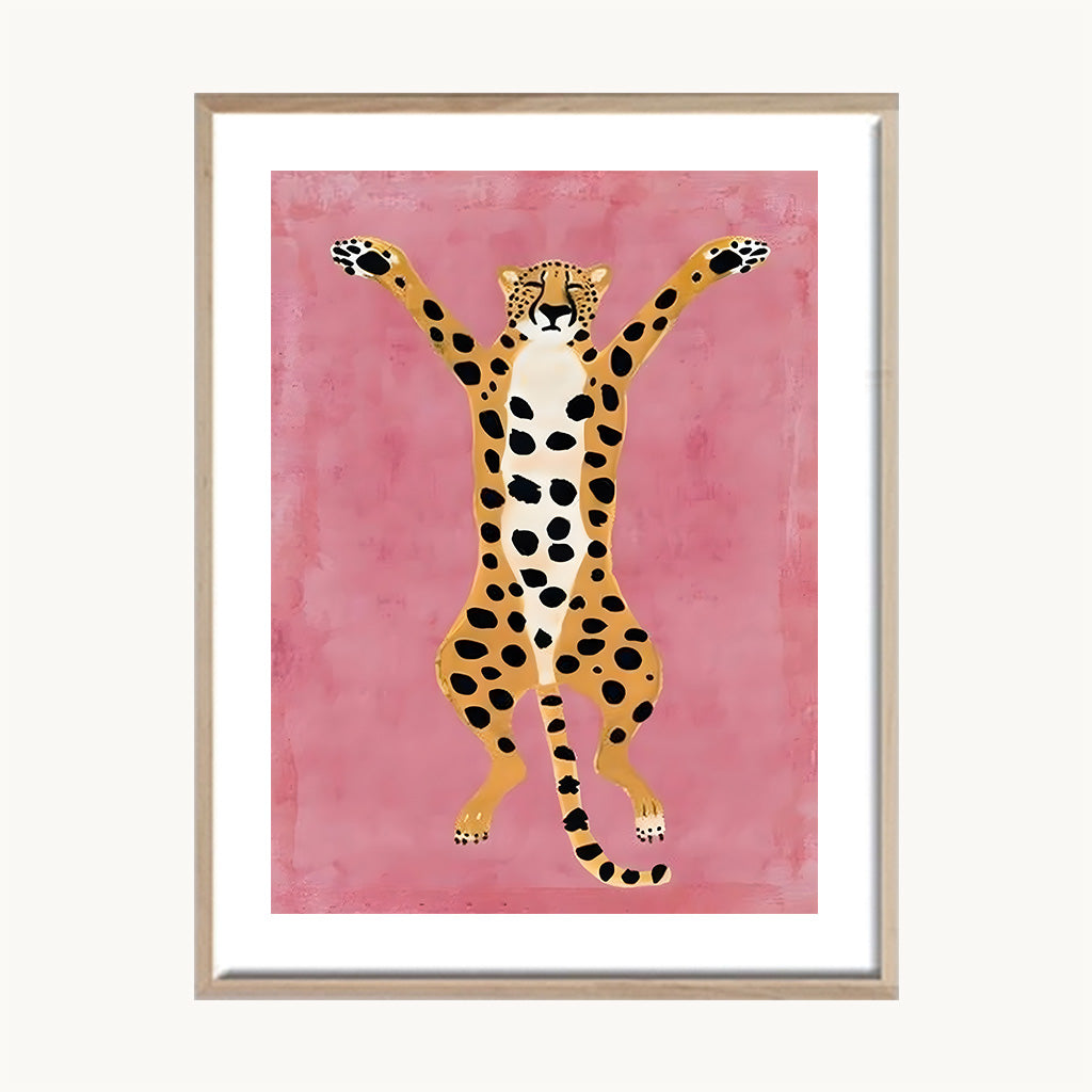 Cuadro Infantil Leopardo Rosa
