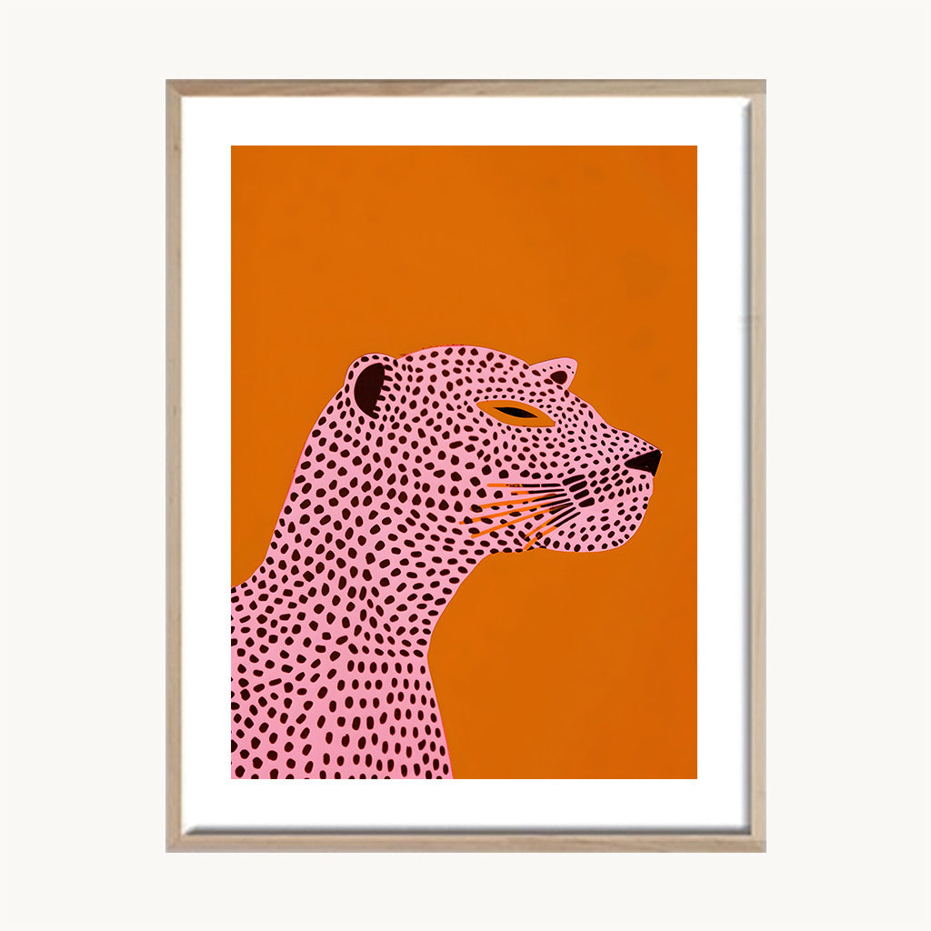 Cuadro Infantil Tigre Rosa Pop