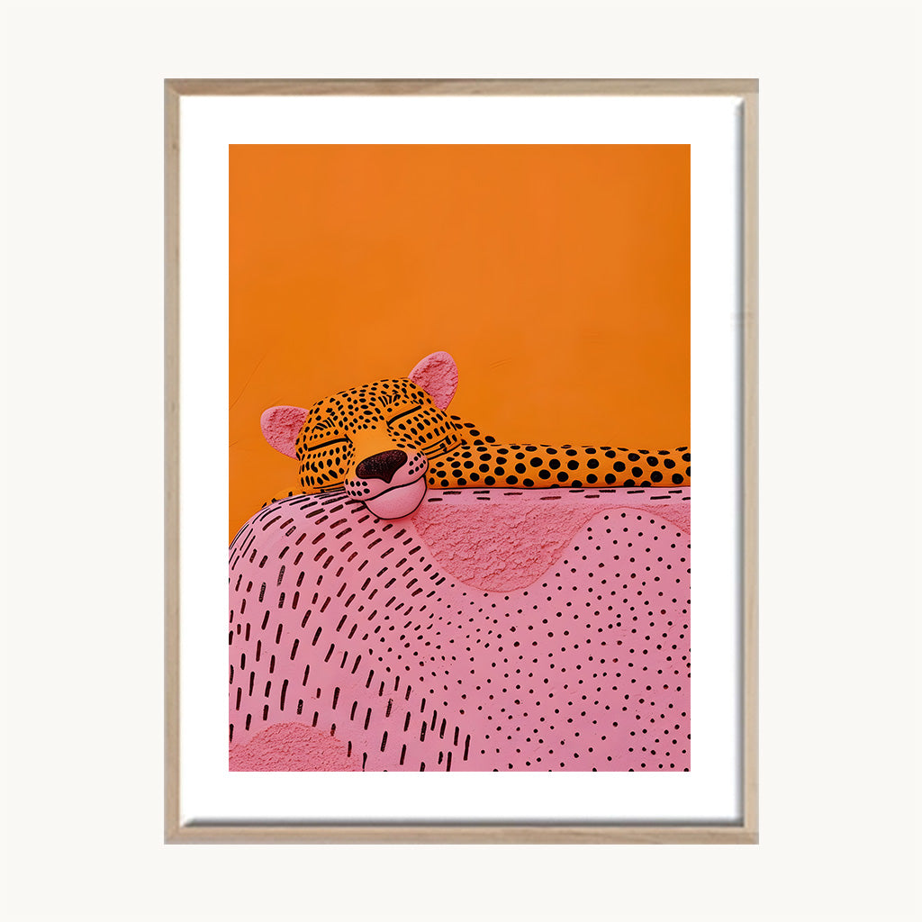Cuadro Infantil Leopardo Naranja