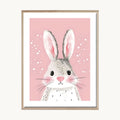 Cuadro Infantil Conejo fondo Rosa