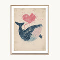 Cuadro Infantil Ballena Amor
