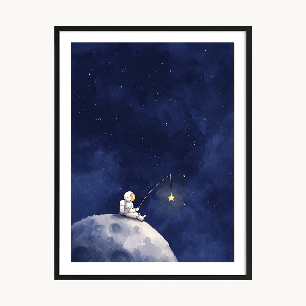 Cuadro Infantil Luna y estrella mágica