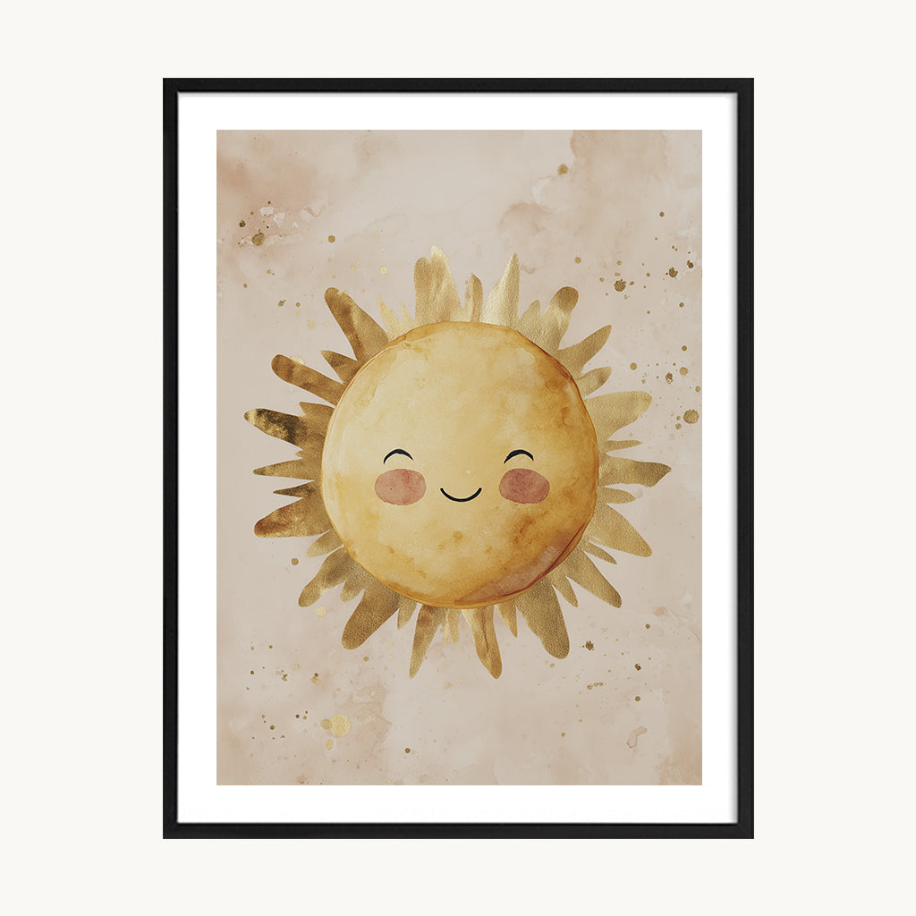 Set Cuadros Tríptico Infantil Sol Luna Decorativo