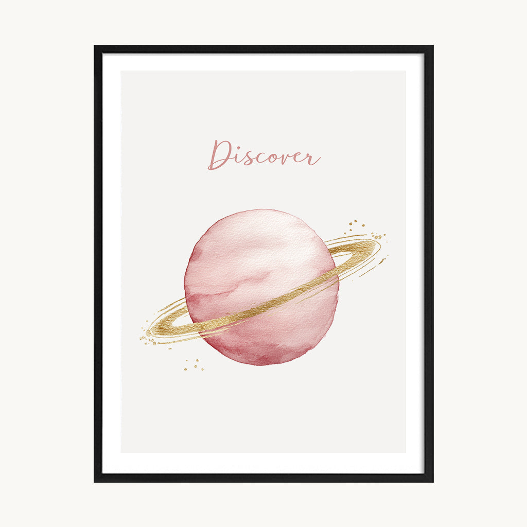 Cuadro Infantil Planeta Rosa