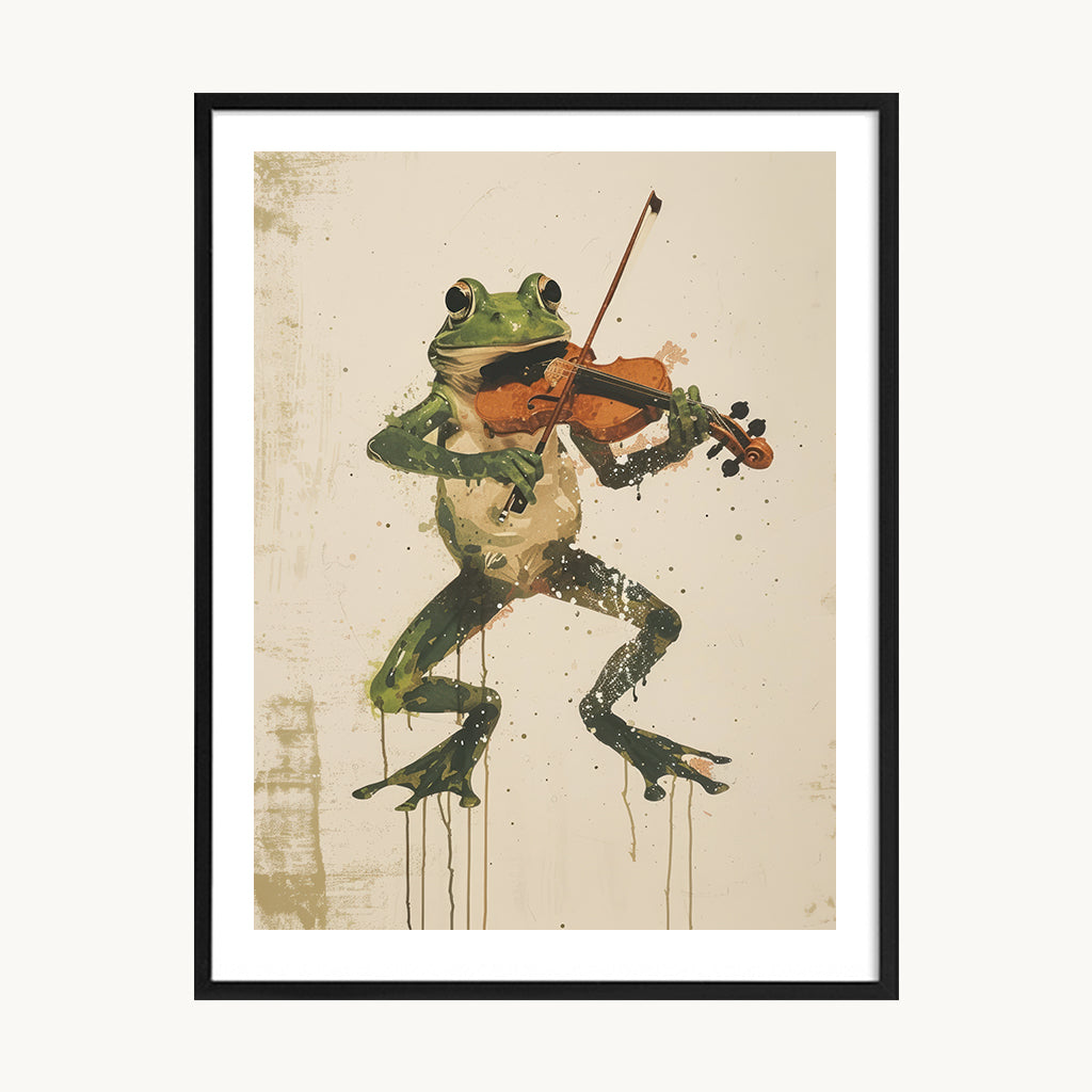 Cuadro Infantil Rana Violinista