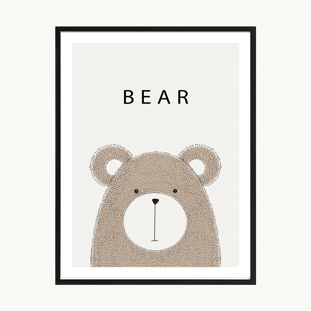 Cuadro Infantil Oso Minimal