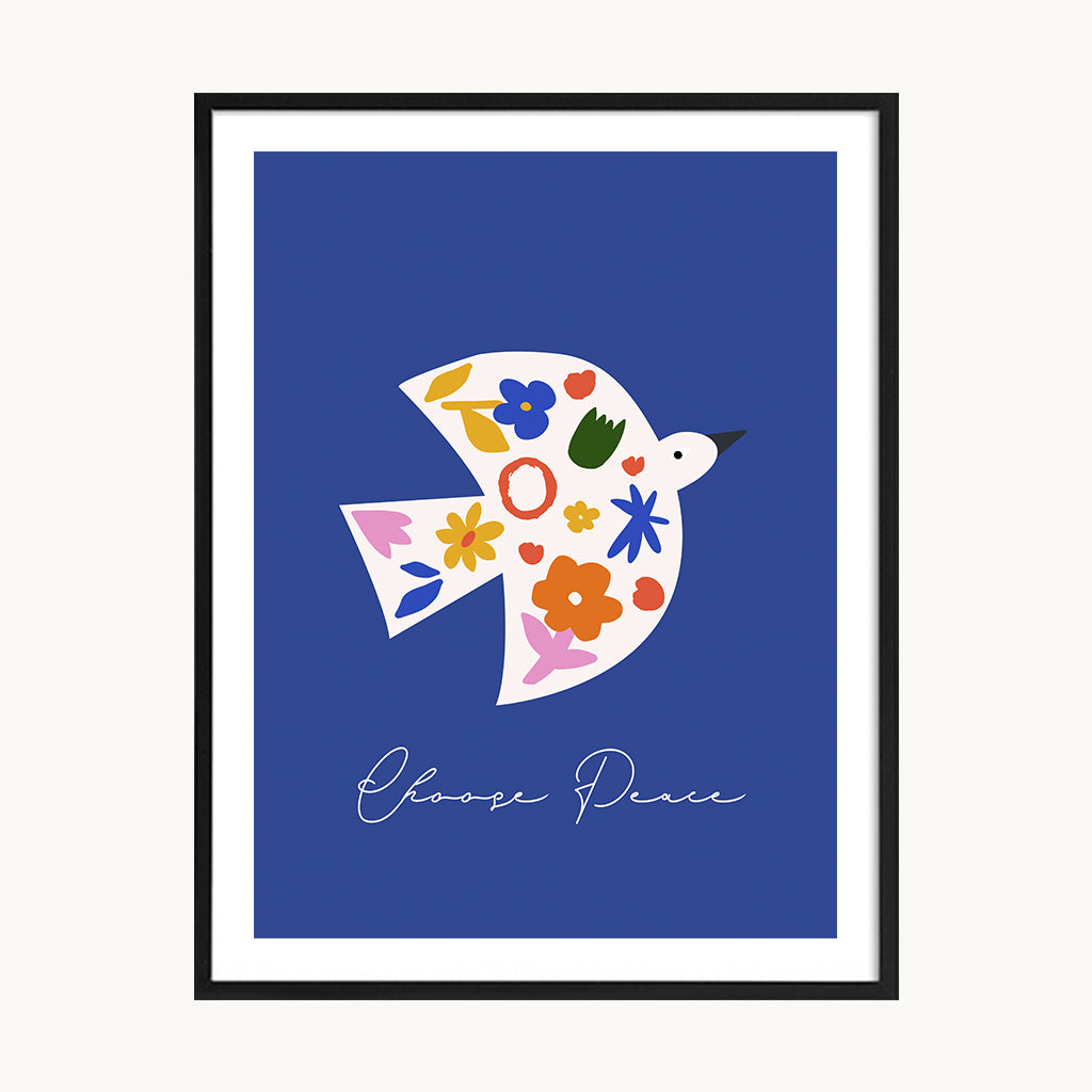 Cuadro Infantil Flores y Aves Color