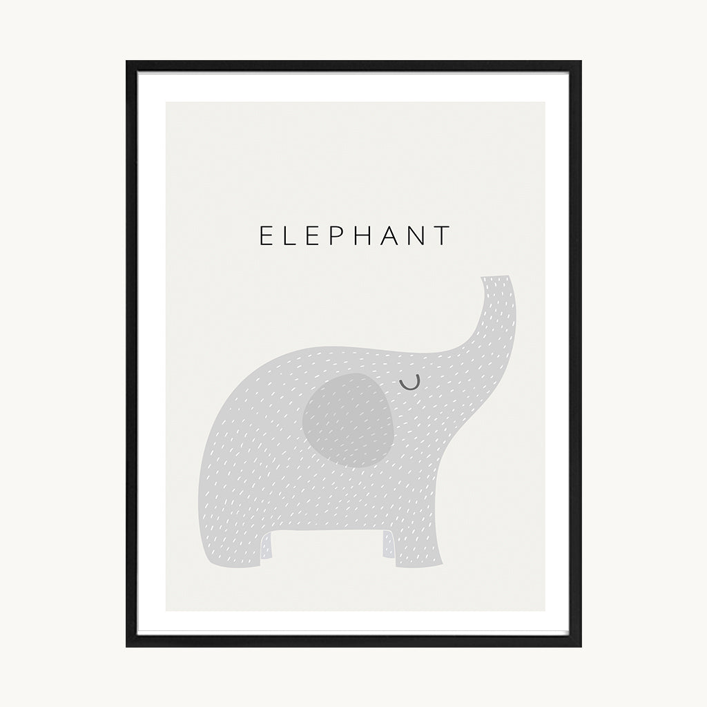 Cuadro Infantil Elefante Minimal