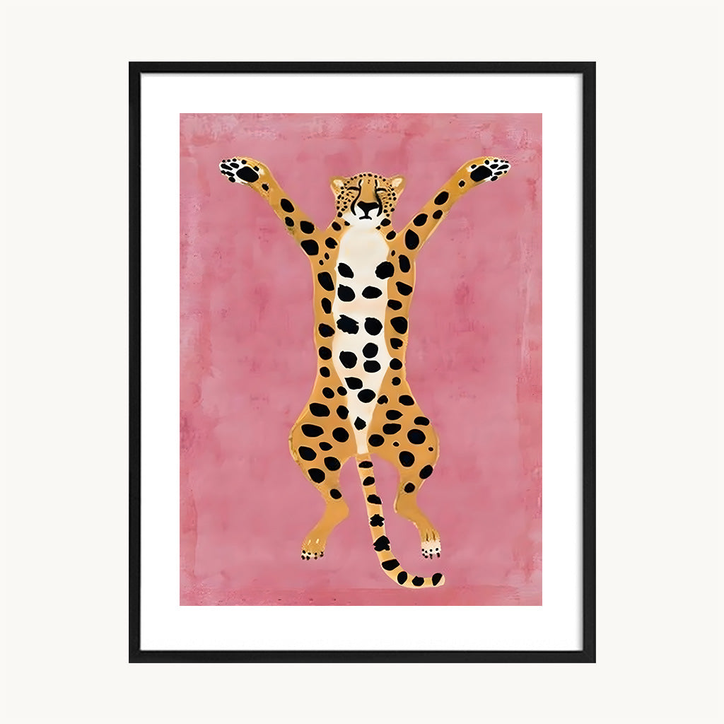 Cuadro Infantil Leopardo Rosa