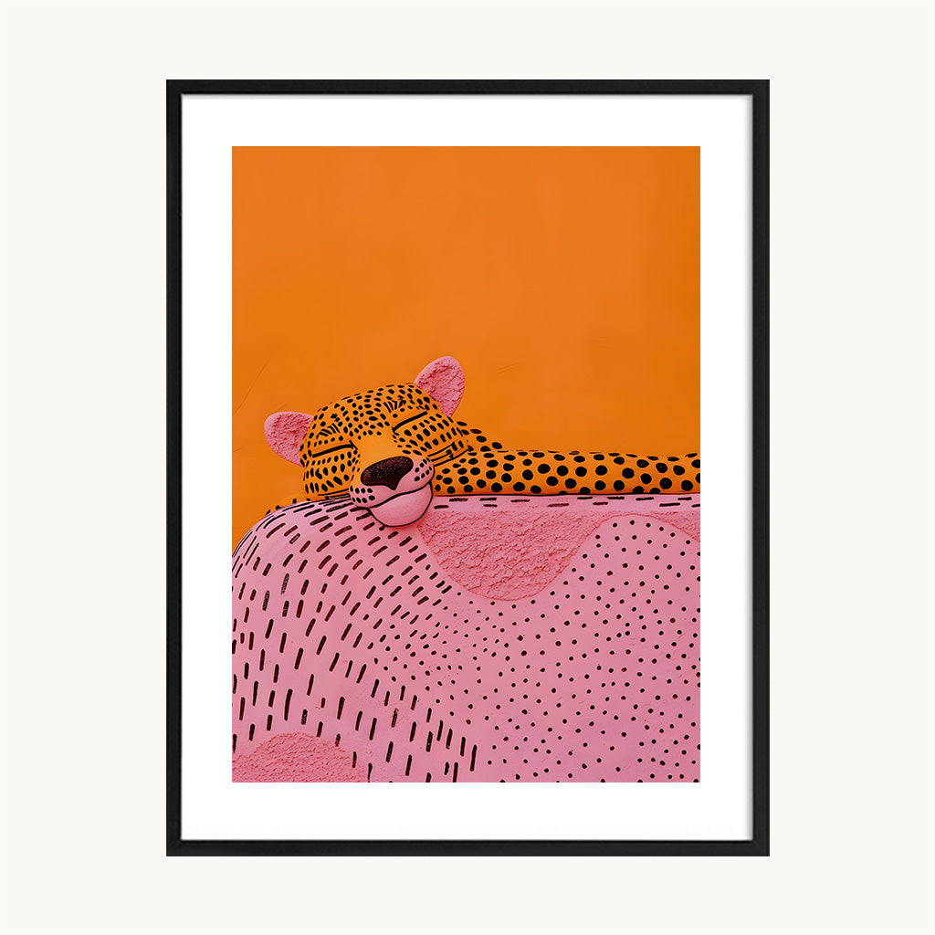 Cuadro Infantil Leopardo Naranja