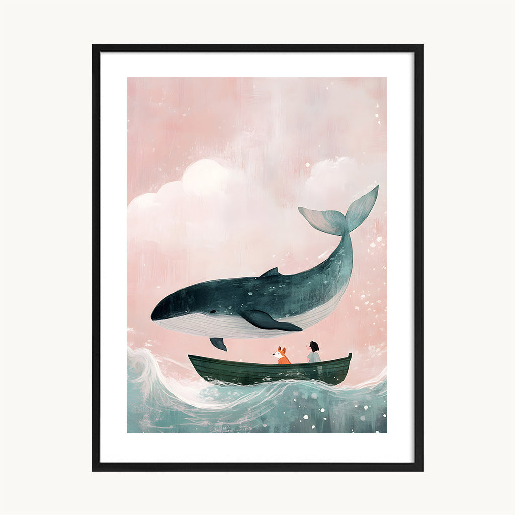 Cuadro Infantil Ballena Acuarela