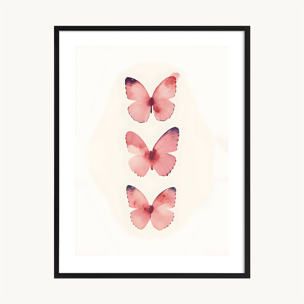 Cuadro Infantil Mariposas Pastel