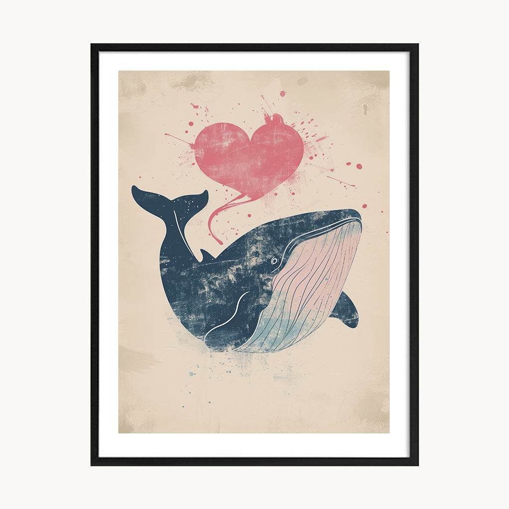 Cuadro Infantil Ballena Amor