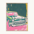 Cuadro Juvenil Auto Vintage Rosa