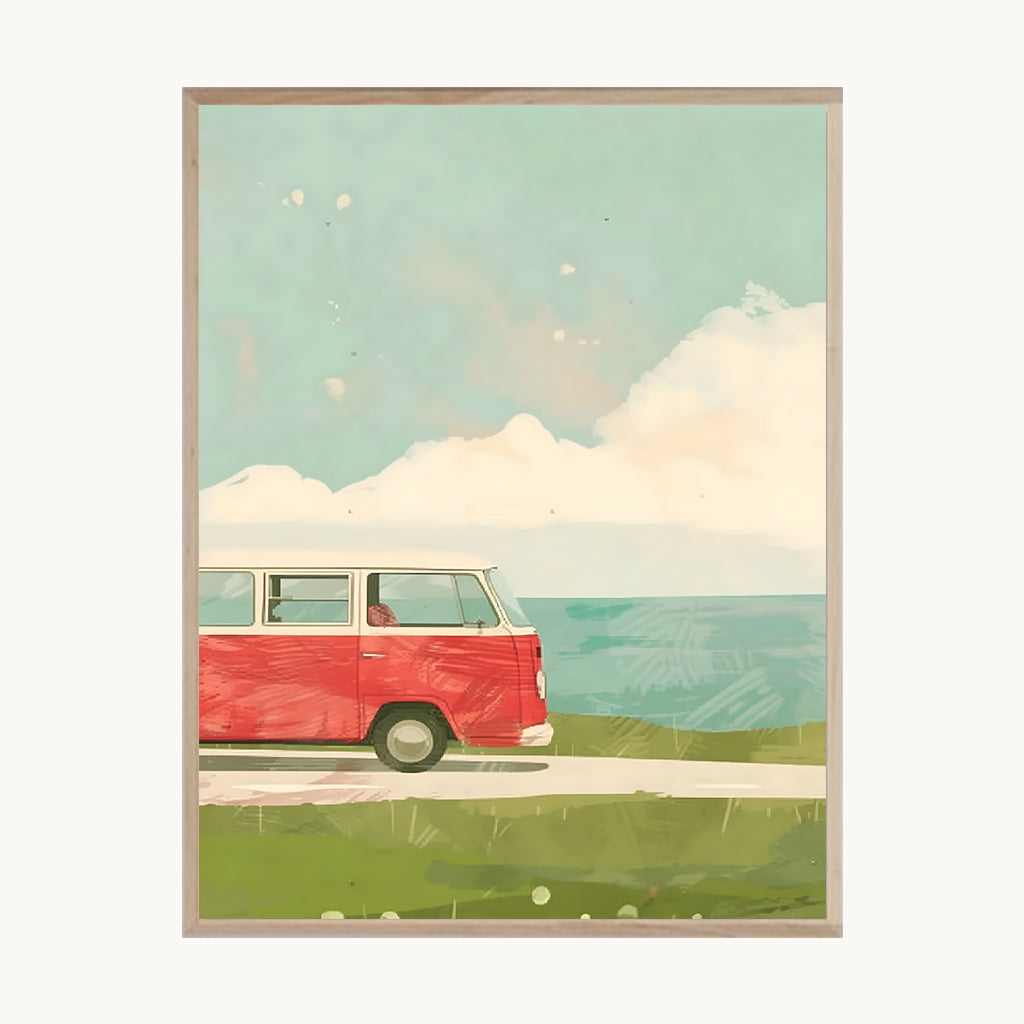 Cuadro Juvenil Van Life Pastel