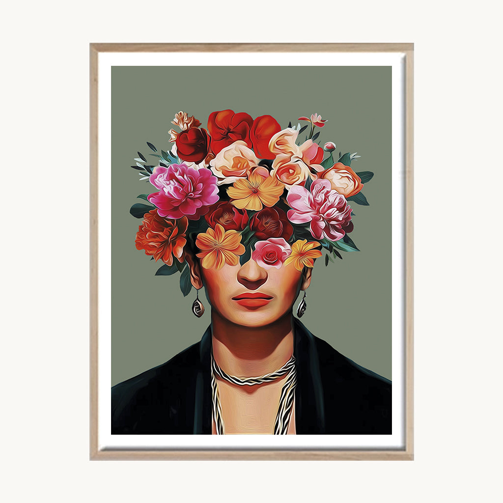 Cuadro Juvenil Frida Floral