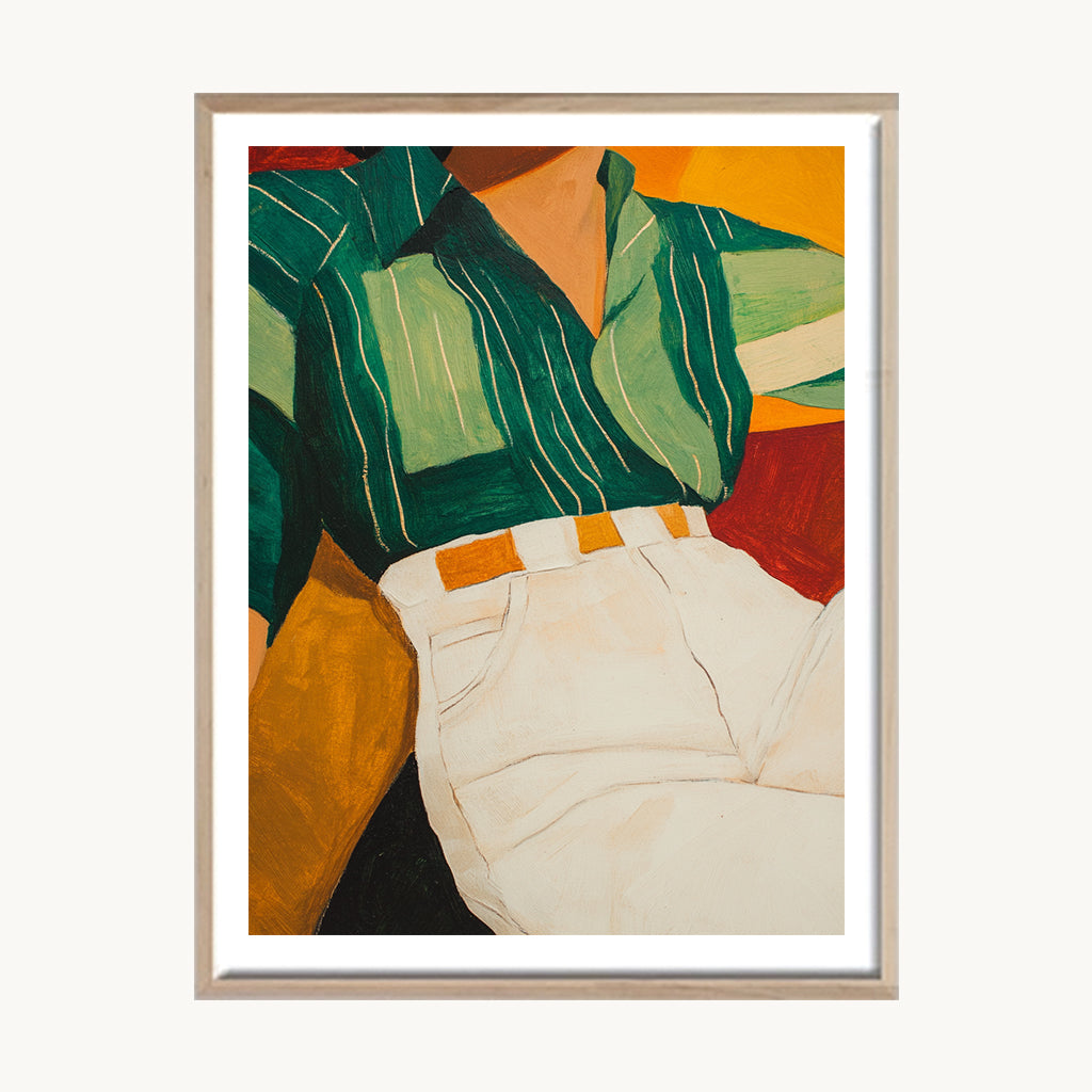 Cuadro Juvenil Mujer Blusa Verde
