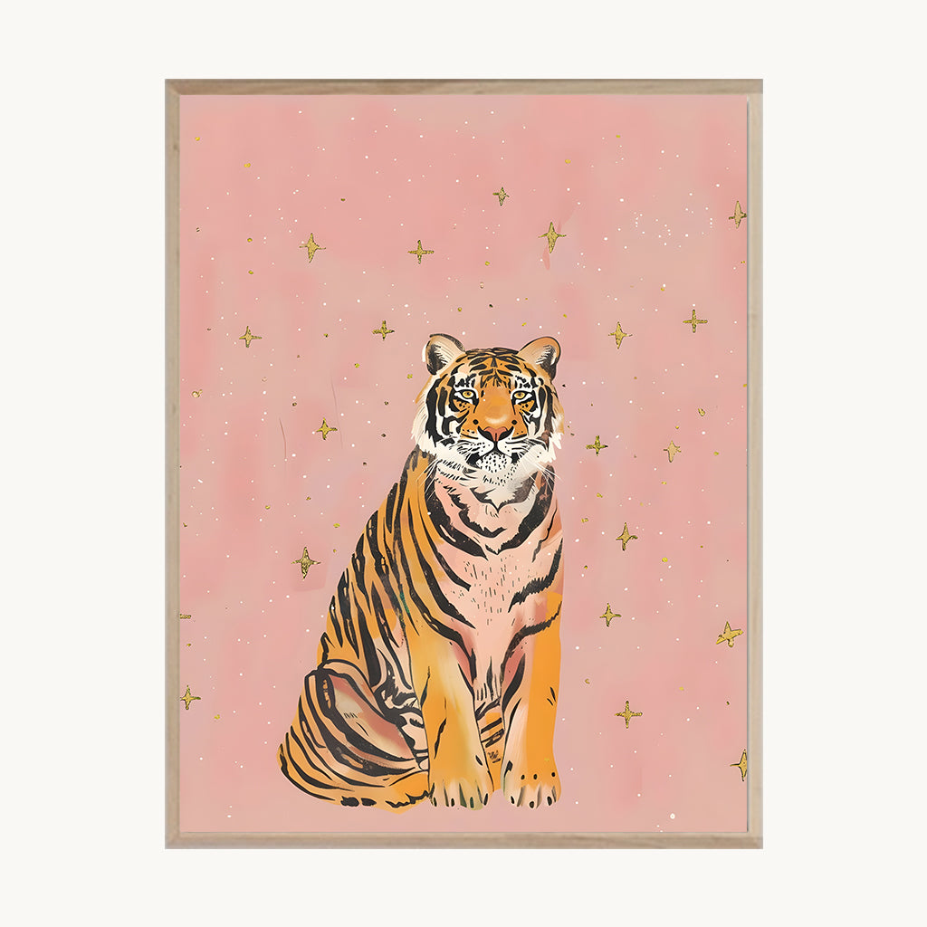 Cuadro Juvenil Tigre Pastel