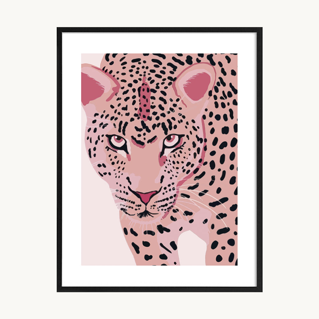 Cuadro Juvenil Leopardo Rosa Pop