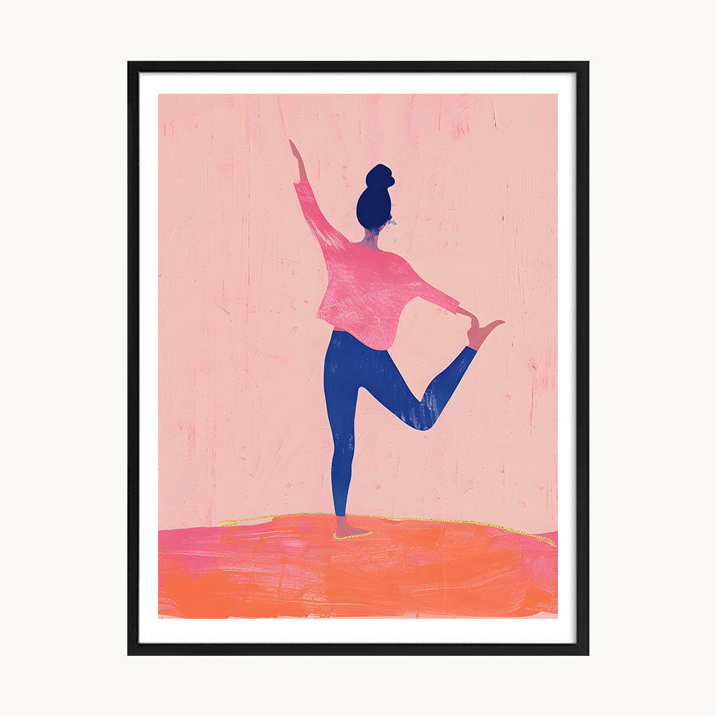 Cuadro Juvenil Yoga Rosa 1
