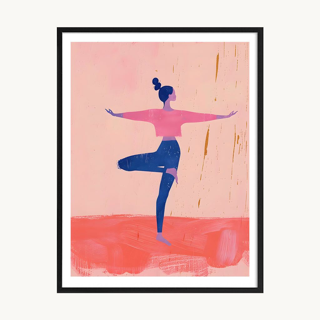 Cuadro Juvenil Yoga Rosa 2