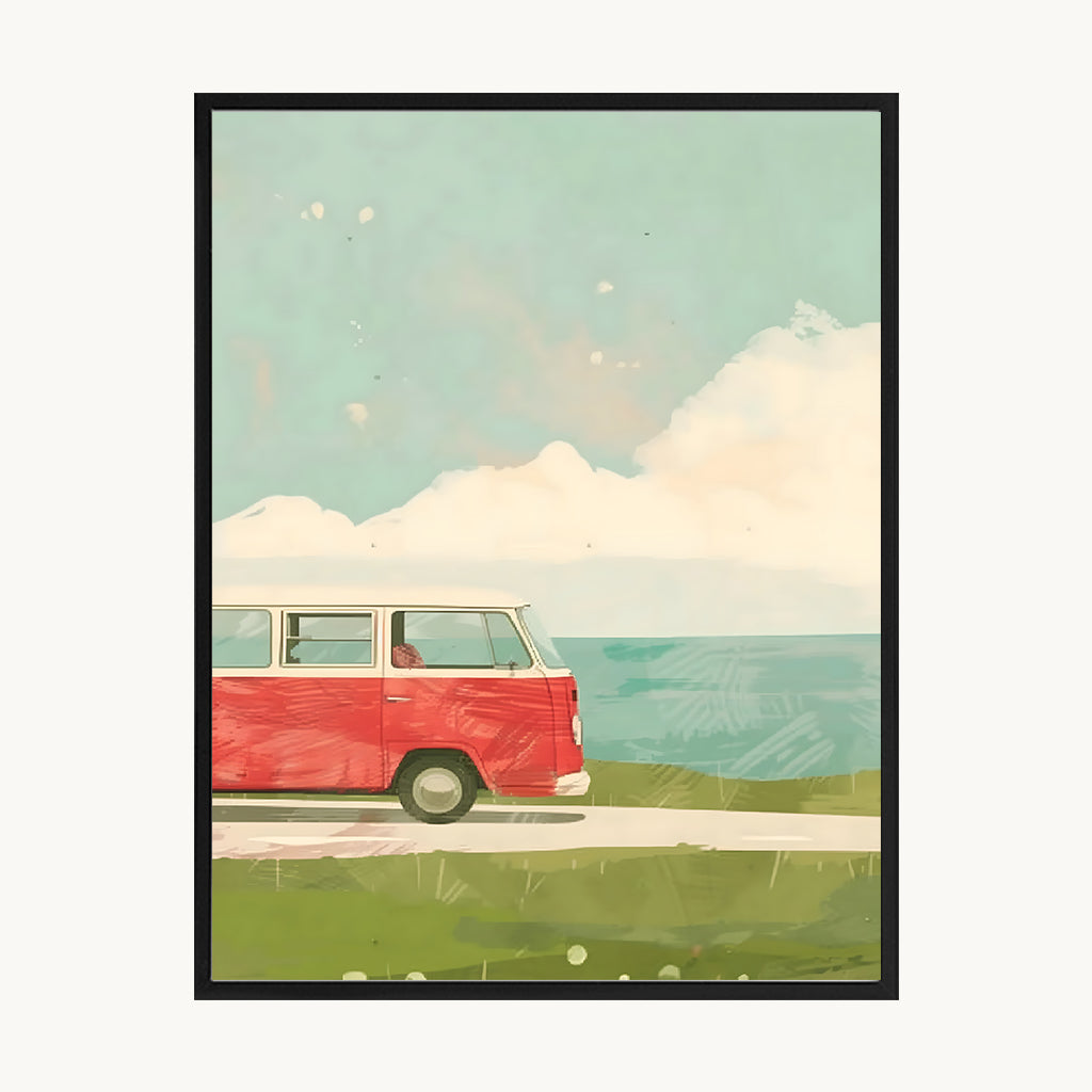 Cuadro Juvenil Van Life Pastel