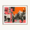 Cuadro Arte Moderno Ciudad Pop Rojo y Negro