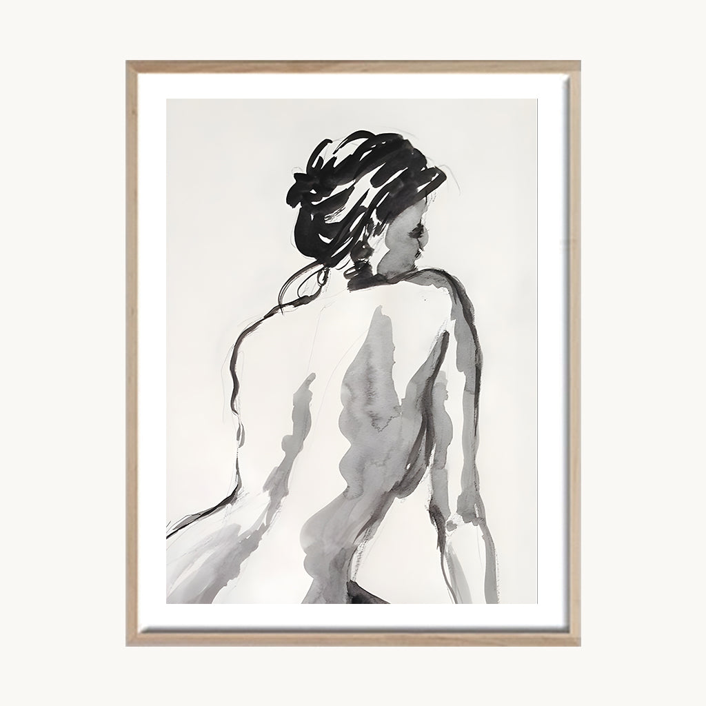 Cuadro Arte Moderno Figura Femenina Boceto Artístico