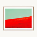 Cuadro Arte Moderno Paisaje Rojo y Verde