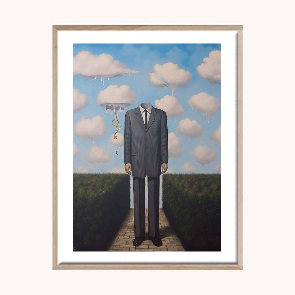 Cuadro Arte Moderno Figura Conceptual Cielo y Nubes