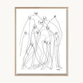 Cuadro Arte Moderno Boceto Figuras Minimalistas