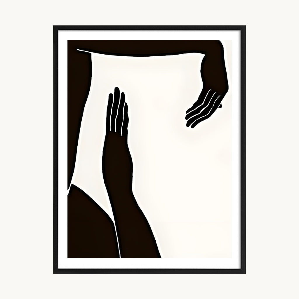 Cuadro Arte Moderno Silueta Contraste Negro
