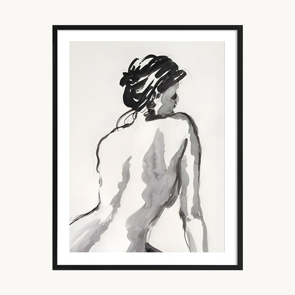 Cuadro Arte Moderno Figura Femenina Boceto Artístico