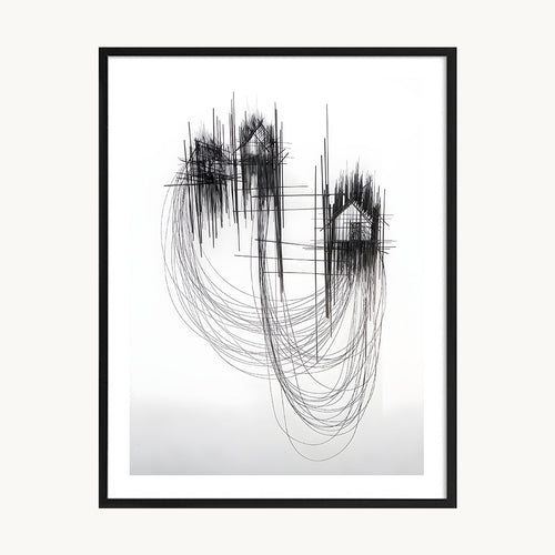 Cuadro Arte Moderno Movimiento Abstracto Lineal